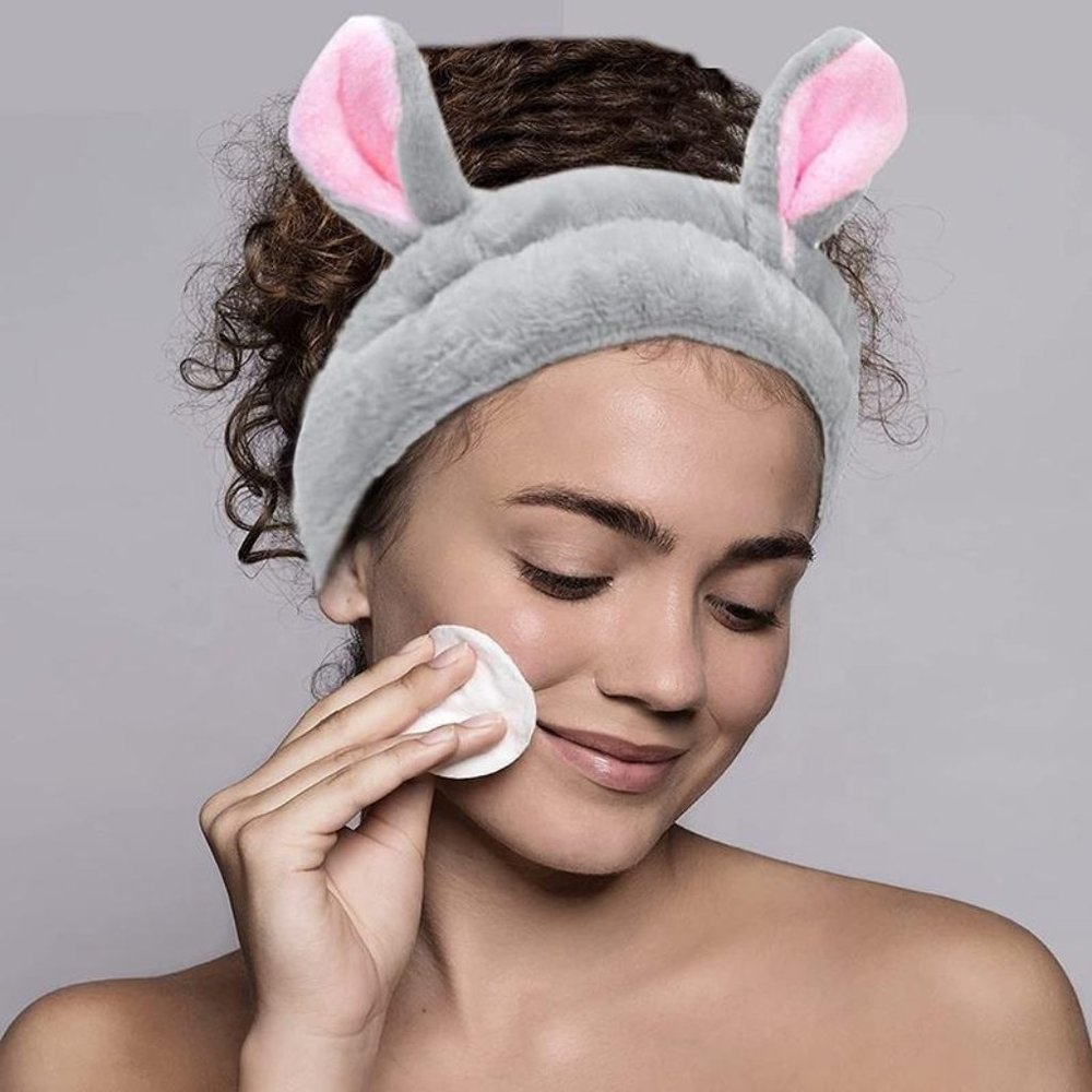 3 Pack Women Bunny Ears Headband Fashionable Face Washing Hair band Cute Hairban